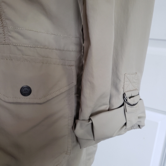 Eddie Bauer Khaki Windbreaker Jacket, Size Small - Picture 14 of 16